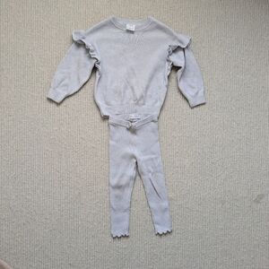 Zara light blue sweater set 2-3y